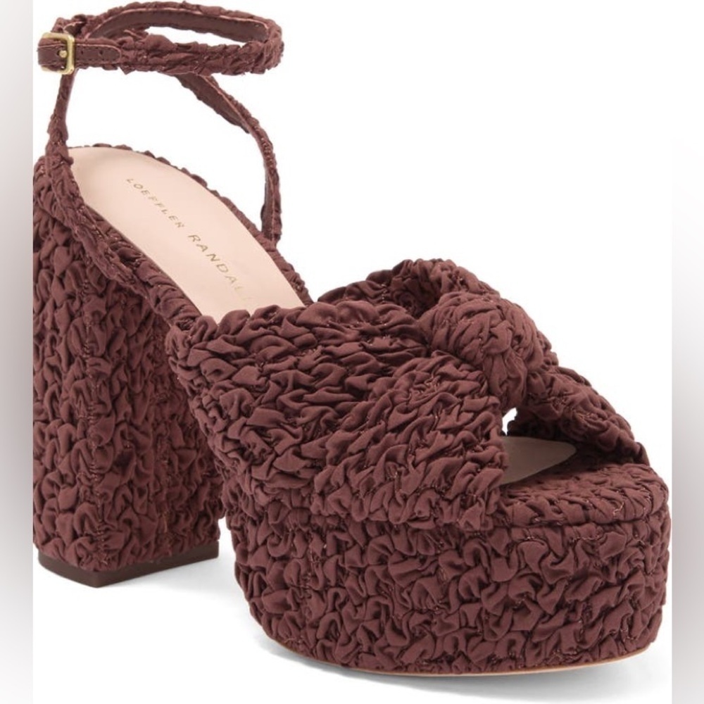 Loeffler Randall Roz Knot Ankle Strap Platform Sandal